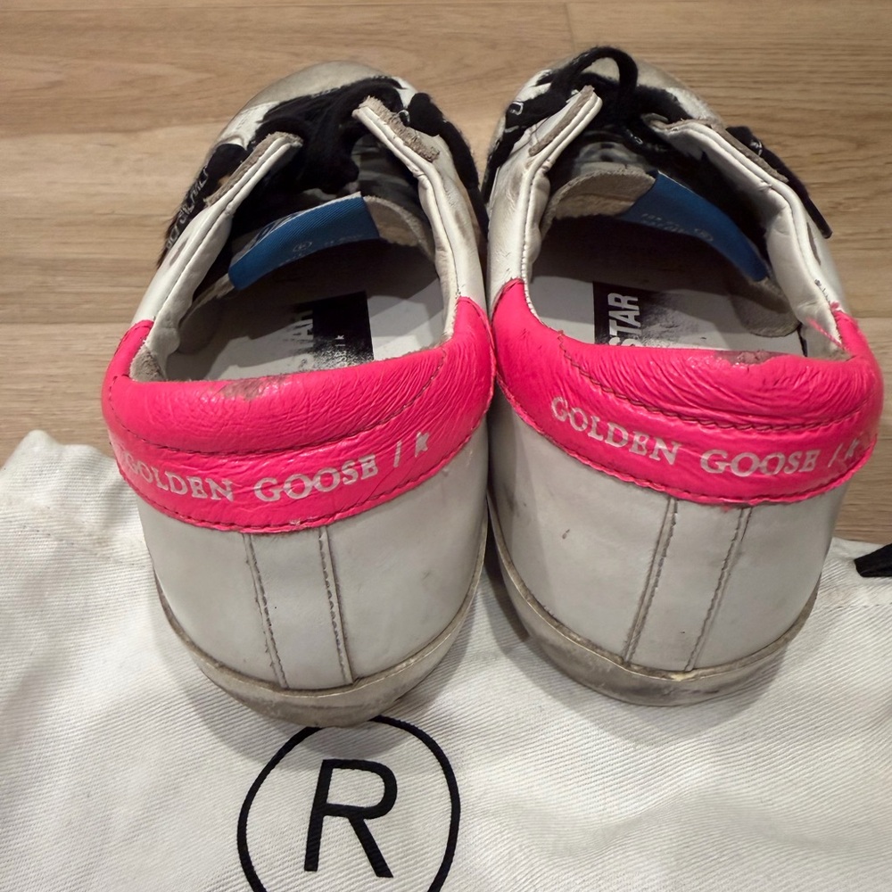 Golden Goose sneakers with hot pink and leopard star - Picture 4 of 5